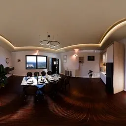 Warm Modern Dining Room
