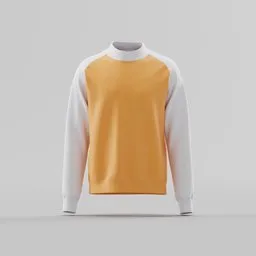 Rib Neck Sweatshirt.