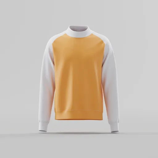 Rib Neck Sweatshirt.