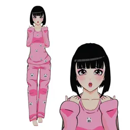 Anime Girl in Pajamas