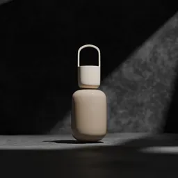 Minimalist Beige Bottle with Handle