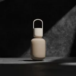 Minimalist Beige Bottle with Handle