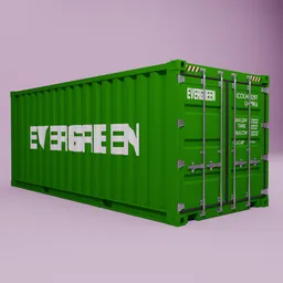 Cargo Container EVERGREEN in green