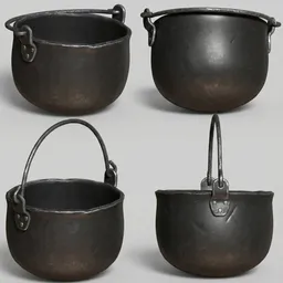 Medieval travel cooking pot