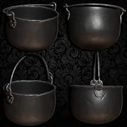 Medieval travel cooking pot