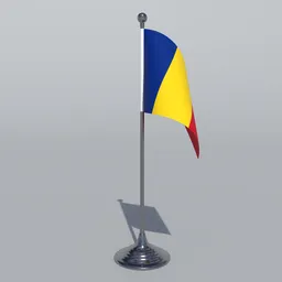 Romania Table Flag