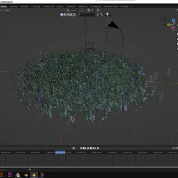 Detailed Blender 3D wheat field with dynamic wind effect, VR-ready, for EEVEE and Cycles rendering.