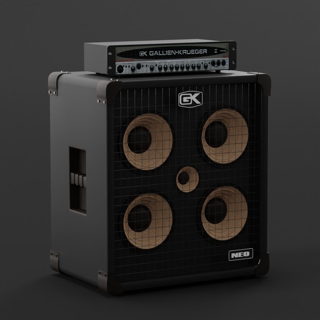 BlenderKit Download the Gk neo10 bass amp model
