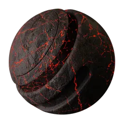 Asteroid Glowing Lava Red Rock