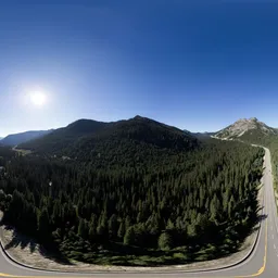 Aerial Mountain Valley Road Sunny