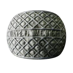 Highly detailed Manhole Cover 02 PBR texture for 3D rendering in Blender and other software, including diffuse and normal maps.