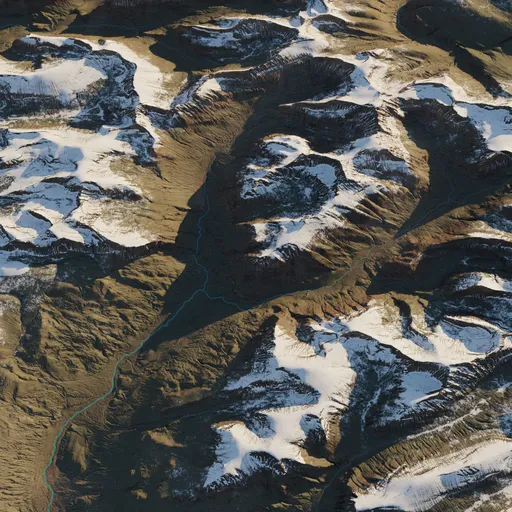 Large Mountain Terrain Environment