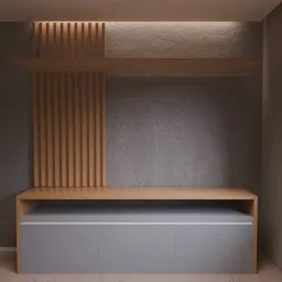 High-resolution PBR 3D model of a stylish, modern tv cabinet designed for architectural visualization in Blender.