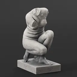 Crouching Venus with Hand of Cupid