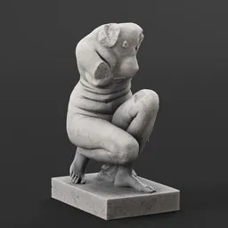 Crouching Venus with Hand of Cupid