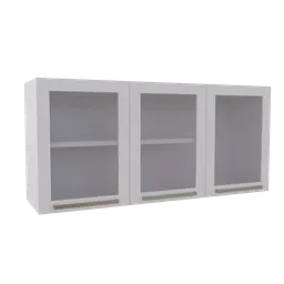 Detailed 3D model of modern white kitchen cabinet, ready for Blender render, perfect for interior design visualization.