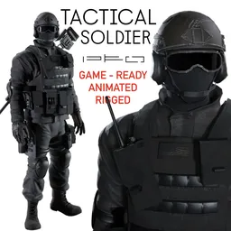 Tactical Soldier In  Black