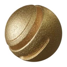 High-resolution PBR Sandblasted Gold Material Texture for 3D Rendering in Blender and other software.