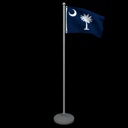 Animated Flag of South Carolina State