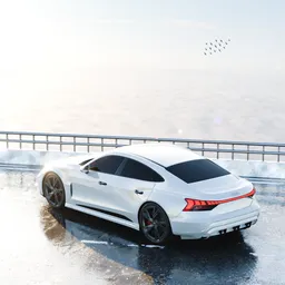 Audi Car Realistic Scene