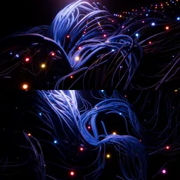 Neon Fiber Flow Abstract Geometry Nodes