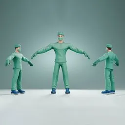 Surgeon in Green Surgical Scrubs