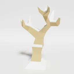 3D model of a leafless snow-capped tree, designed for use in Blender, suitable for winter scenes.