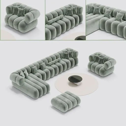 Velvet Sofa Set