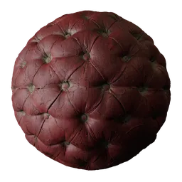 Sofa cusion leather rough red