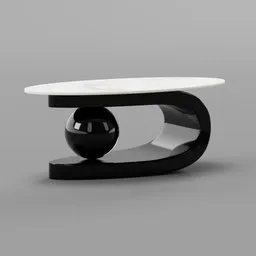 Sleek modern Athena black steel 3D model table, ideal for sophisticated living room interior designs in Blender.