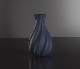 Elegant 3D vase model with smooth curves designed for Blender graphics software.