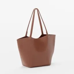 Brown leather tote