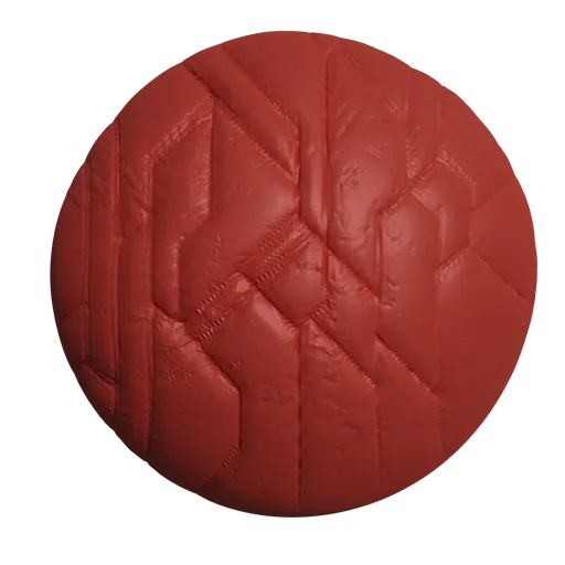 SciFi Leather sculpting brush for 3D models, detailed surface imprint, compatible with Blender, enhances sci-fi textures.