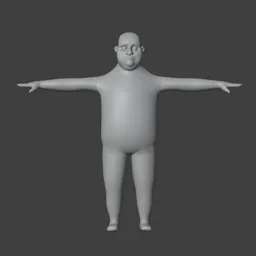 Chubby Heavyset Male Base Mesh