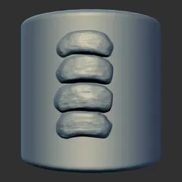 ER Dragon Brush 59 imprint for 3D sculpting, ideal for creature detailing, compatible with Blender.