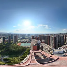 Highsky rooftop bluesky clouds building