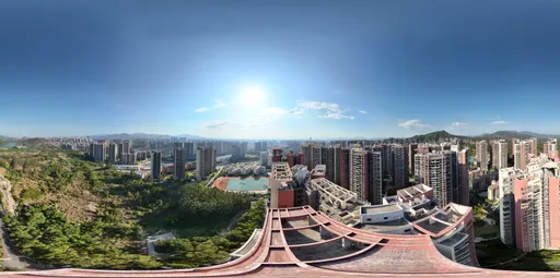 Highsky rooftop bluesky clouds building
