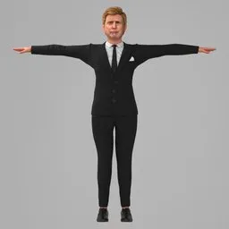 Donald Trump Business Suit Rigged