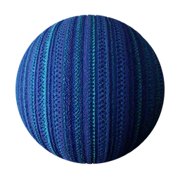 Blue Jacquard woven striped fabric