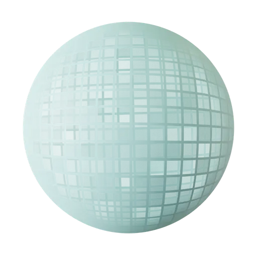 High-quality aqua sheer curtain PBR material for 3D rendering in Blender and other design apps.
