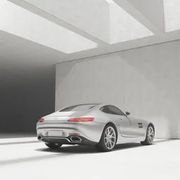 Mercedes AMG-GT in concrete scene