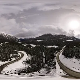 Snow Mountain Landscape Aerial