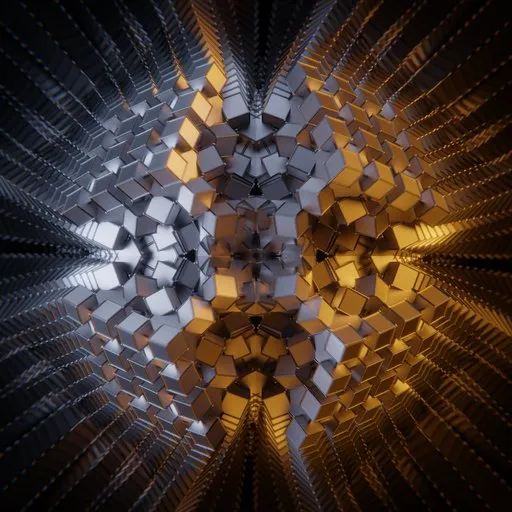 Animated Cube Fractal Folding