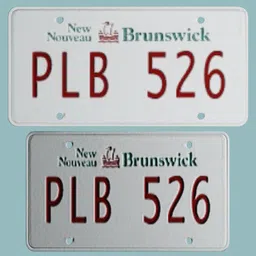 Nouveau Brunswick Licence plate PL