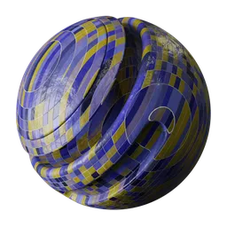 Blue Yellow Ceramic Tiles