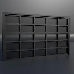 Black Panel Garage Door