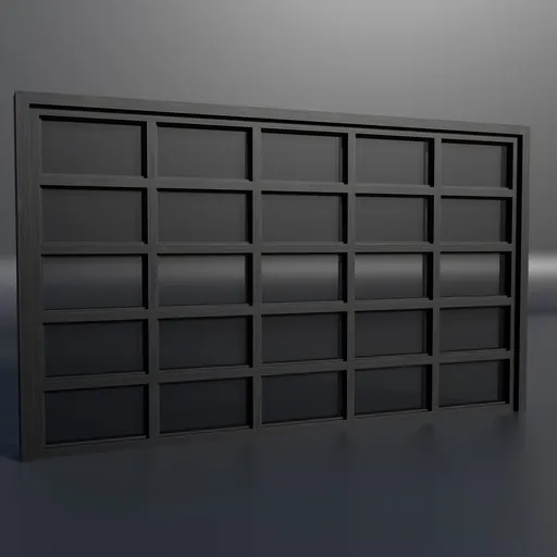 Black Panel Garage Door