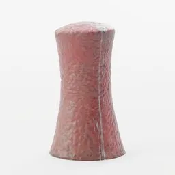 "Photo-scanned metal nautical bollard 3D model with 2k PBR textures for Blender 3D software. Model 2 in red color. Perfect for watercraft parts."