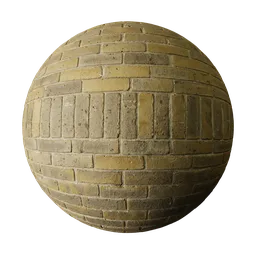 Yellow Brick Wall with Upright Band