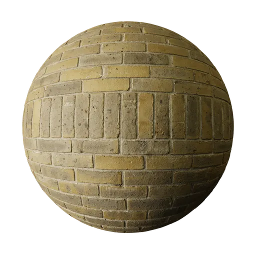 Yellow Brick Wall with Upright Band